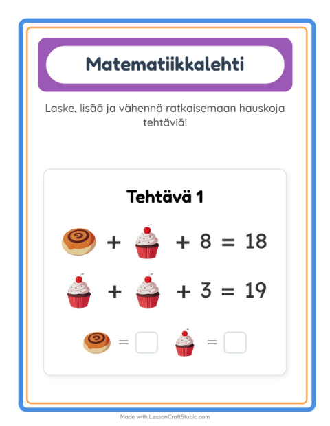 Päättele kahdella kuvalla – Jälkiruoat ja makeiset