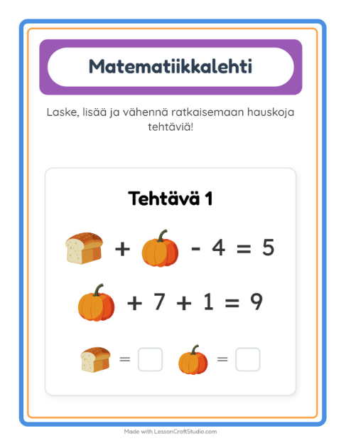 Päättele kahdella kuvalla – Kiitospäivä