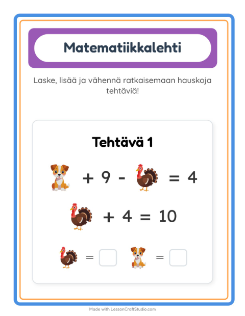 Päättele kahdella kuvalla – Maatilan eläimet