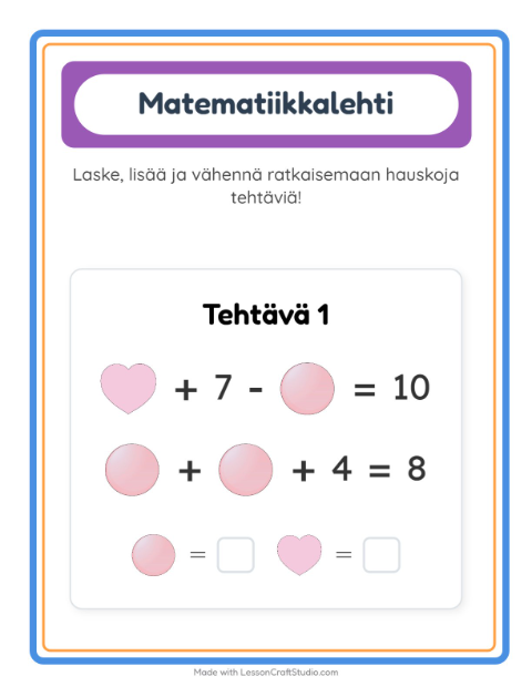 Päättele kahdella kuvalla – Muodot