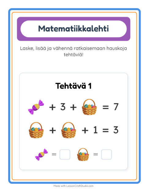 Päättele kahdella kuvalla – Pääsiäinen