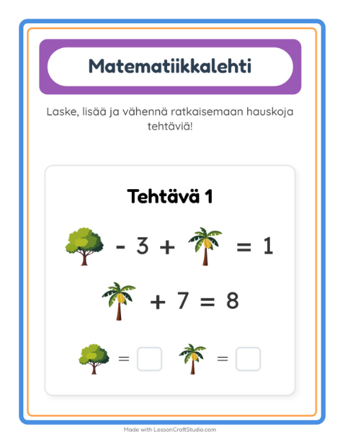 Päättele kahdella kuvalla – Puut