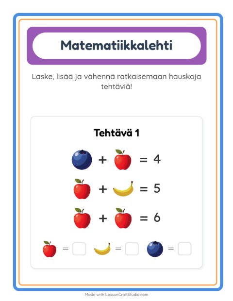 Päättele kolmella kuvalla – Aamiainen