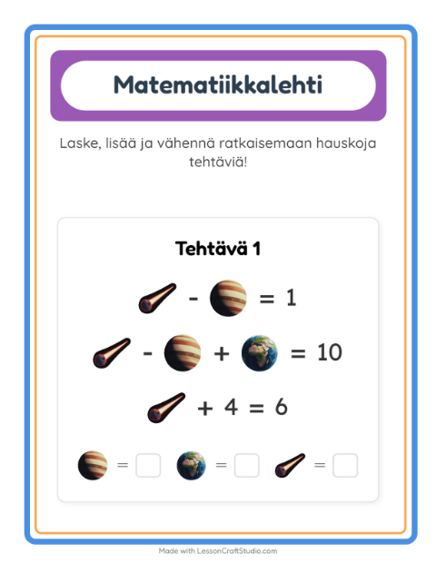 Päättele kolmella kuvalla – Avaruus