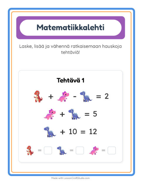 Päättele kolmella kuvalla – Dinosaurukset