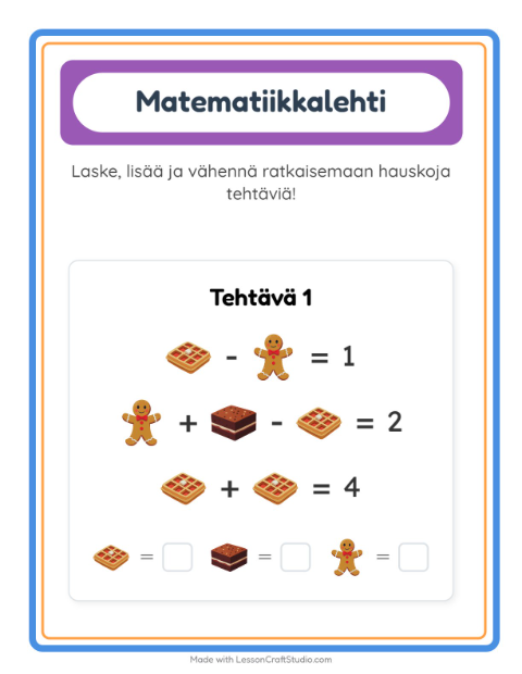 Päättele kolmella kuvalla – Jälkiruoat ja makeiset