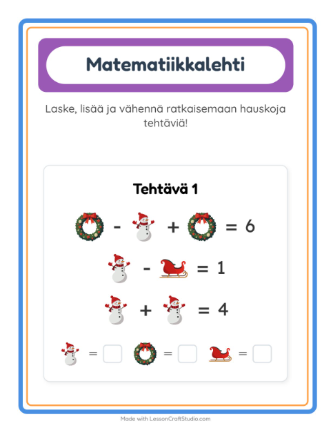 Päättele kolmella kuvalla – Joulu