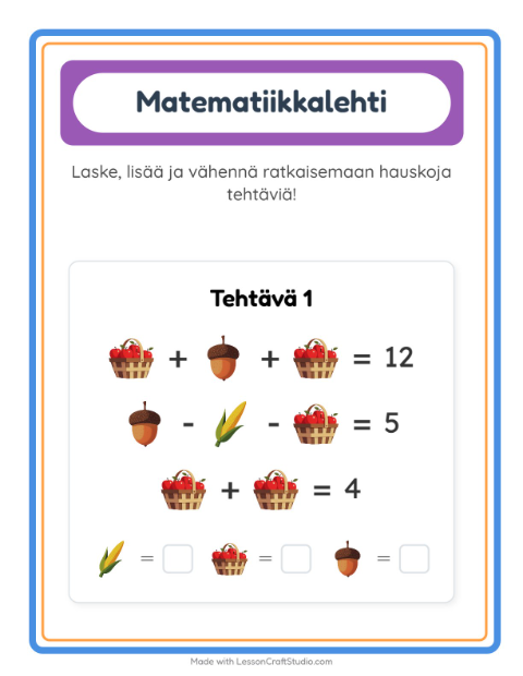 Päättele kolmella kuvalla – Kiitospäivä