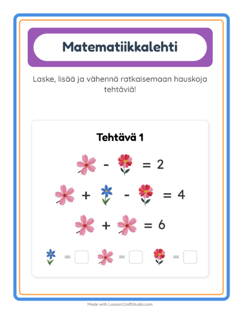 Päättele kolmella kuvalla – Kukat