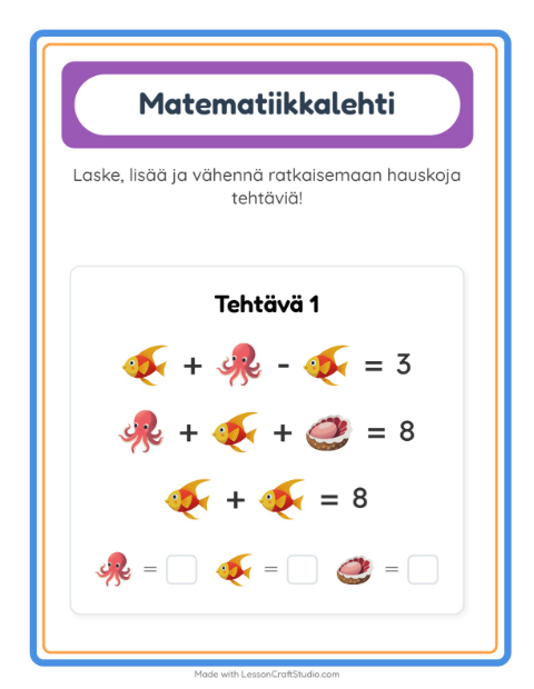 Päättele kolmella kuvalla – Merielämä