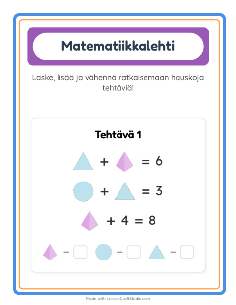Päättele kolmella kuvalla – Muodot