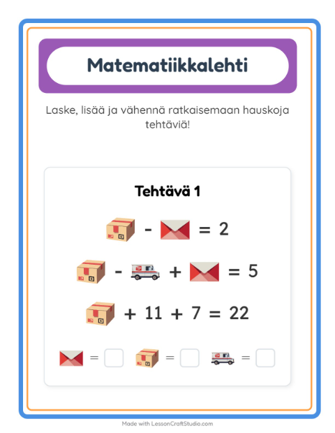 Päättele kolmella kuvalla – Postitoimisto