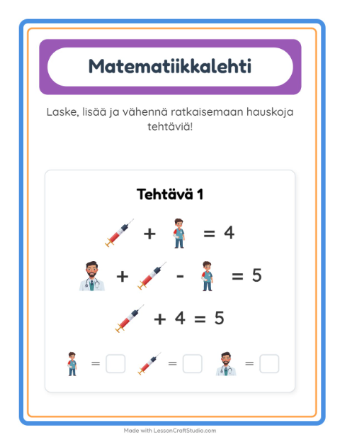 Päättele kolmella kuvalla – Sairaala