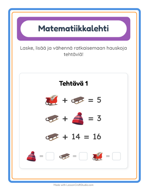 Päättele kolmella kuvalla – Talvi
