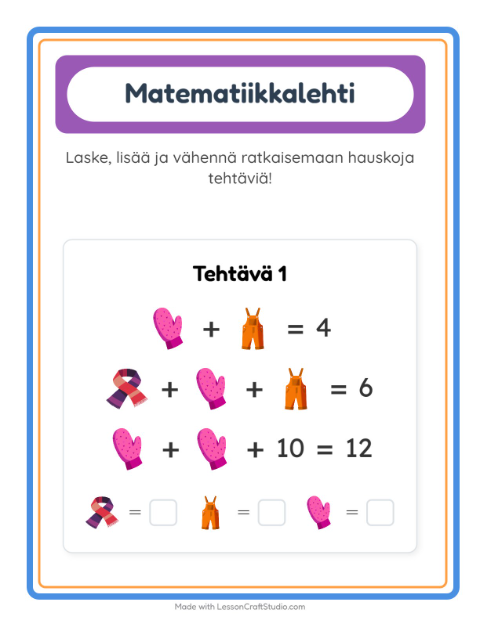 Päättele kolmella kuvalla – Vaatteet