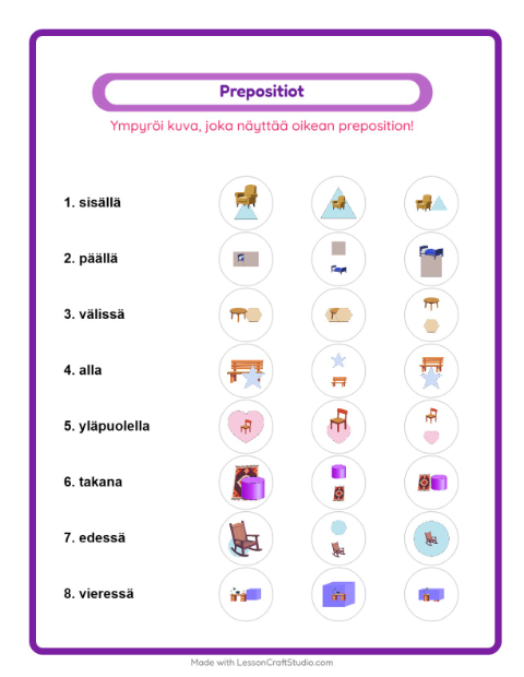 Valitse sijaintisana – Huonekalut
