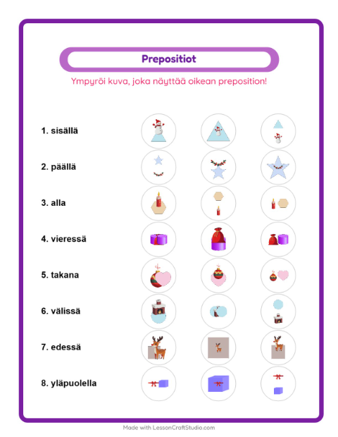 Valitse sijaintisana – Joulu
