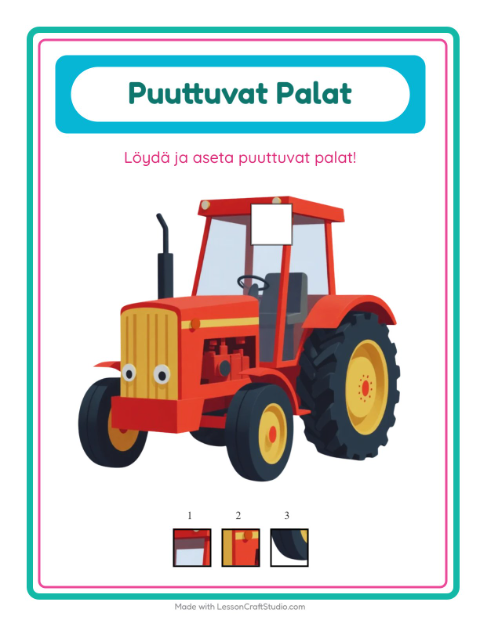 Puuttuvat palat – Ajoneuvot