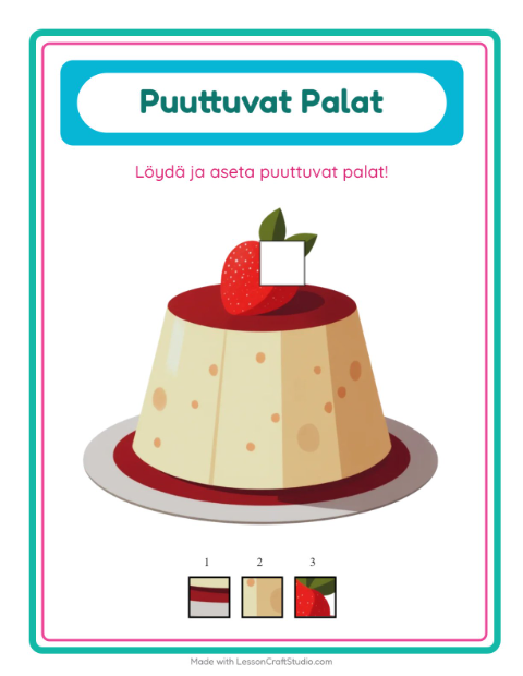 Puuttuvat palat – Jälkiruoat ja makeiset