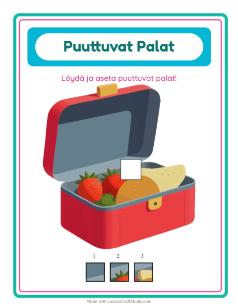 Puuttuvat palat – Luokkahuone