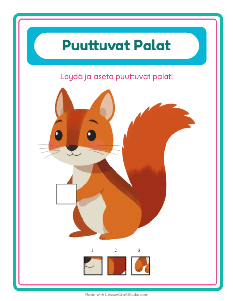 Puuttuvat palat – Metsän eläimet