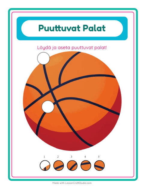Kaksi puuttuvaa palaa – Aktiviteetit