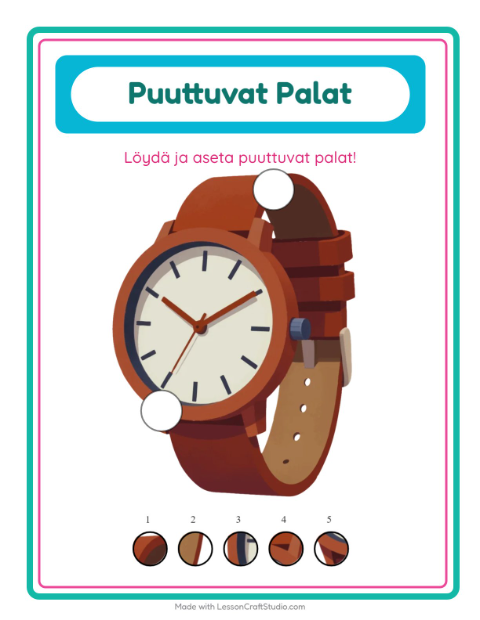 Esikatselu: Kaksi puuttuvaa palaa: Asusteet – esikouluikäisille