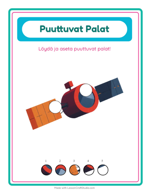 Kaksi puuttuvaa palaa – Avaruus