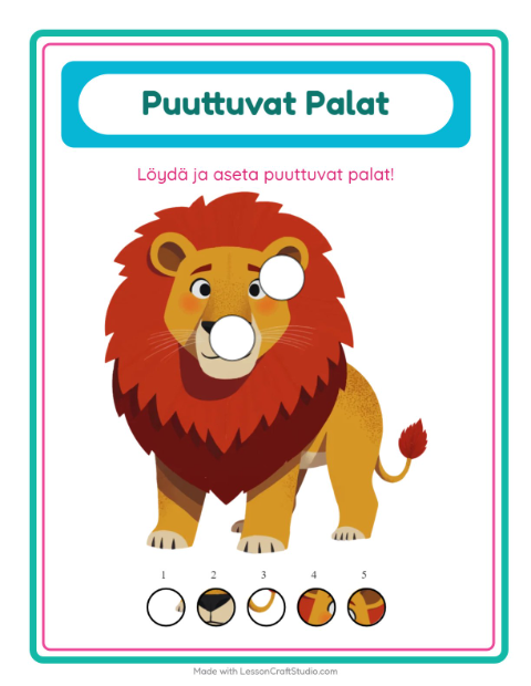 Kaksi puuttuvaa palaa – Eläintarhan eläimet