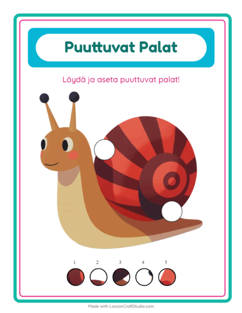 Esikatselu: Kaksi puuttuvaa palaa: Kevät – esikouluikäisille