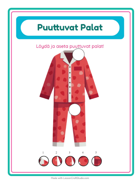 Kaksi puuttuvaa palaa – Vaatteet