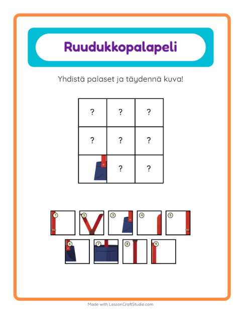 Ruudukkoyhdistys – Asusteet
