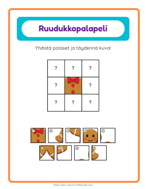 Esikatselu: Ruudukkoyhdistys: Jälkiruoat ja makeiset – esikouluikäisille