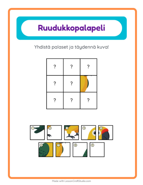 Ruudukkoyhdistys – Linnut 2