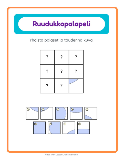 Ruudukkoyhdistys – Muodot