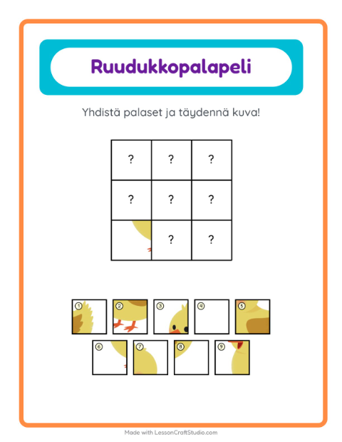 Ruudukkoyhdistys – Pääsiäinen