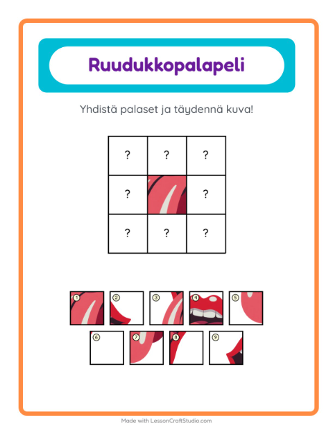 Ruudukkoyhdistys – Ruumiinosat