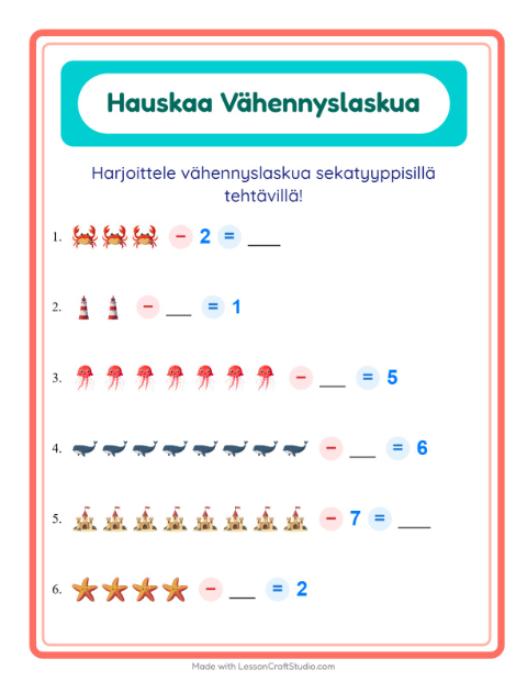 Vähennyslaskua sekaisin – Ranta