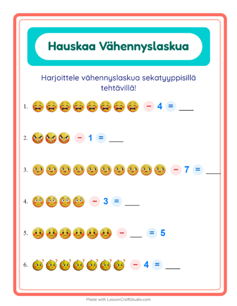 Vähennyslasku