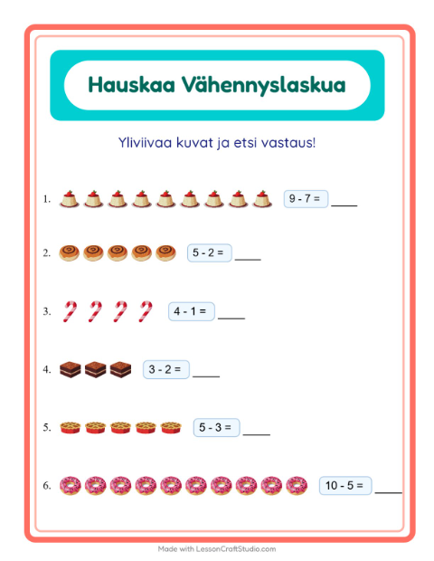 Yliviivaa ja laske – Jälkiruoat ja makeiset