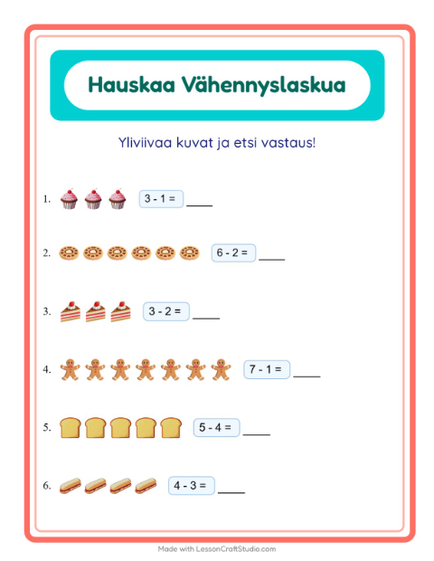 Yliviivaa ja laske – Leipomo