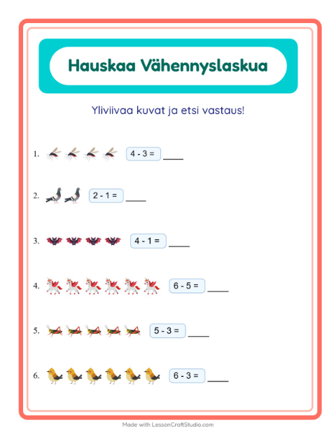 Yliviivaa ja laske – Lentävät asiat