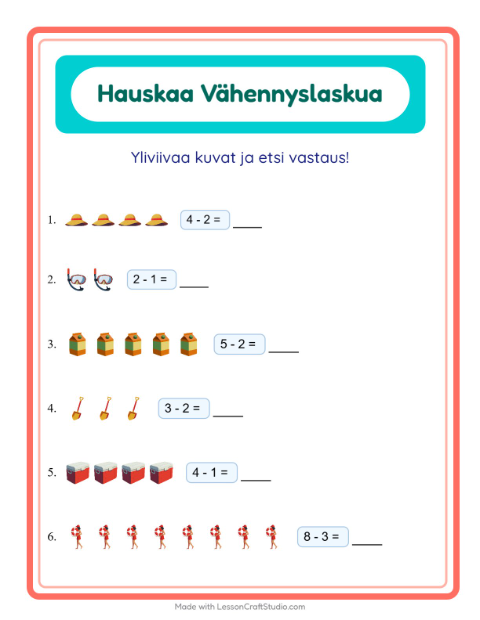 Yliviivaa ja laske – Ranta