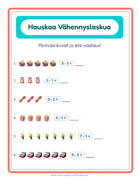 Yliviivaa ja laske – Ruokakaupassa