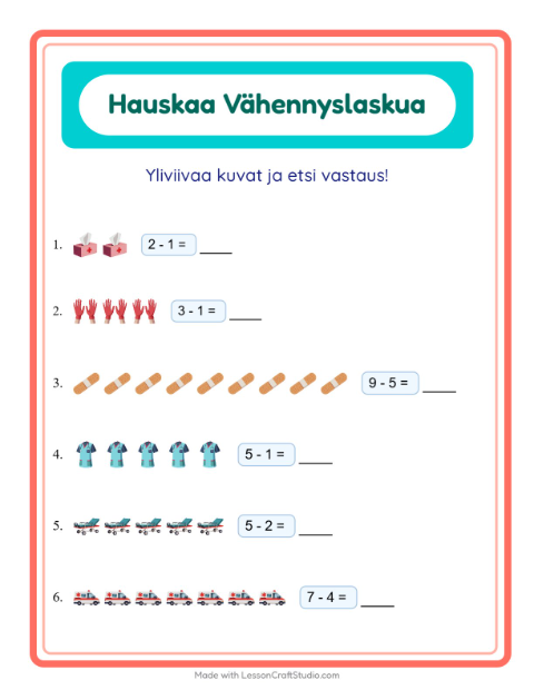 Yliviivaa ja laske – Sairaala