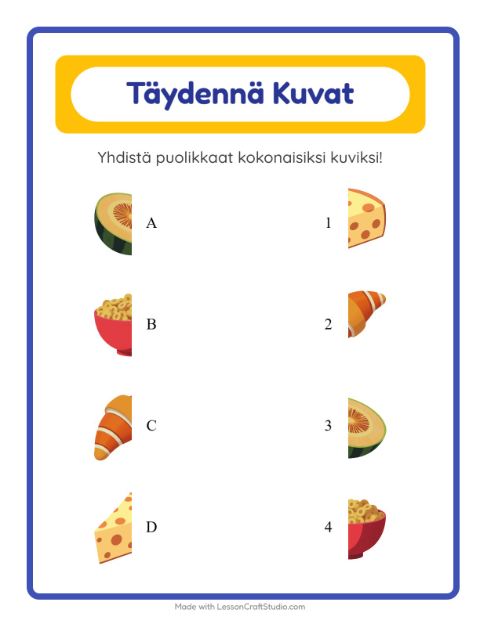 Yhdistä varjot – Aamiainen