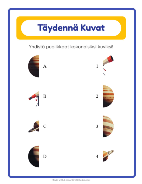 Yhdistä varjot – Avaruus