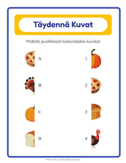 Yhdistä varjot – Kiitospäivä