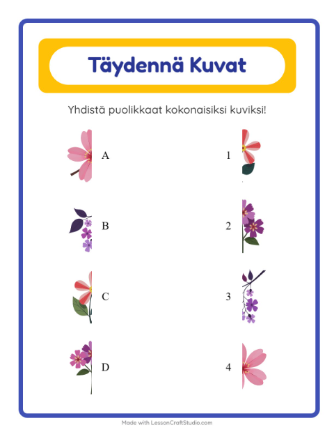 Yhdistä varjot – Kukat