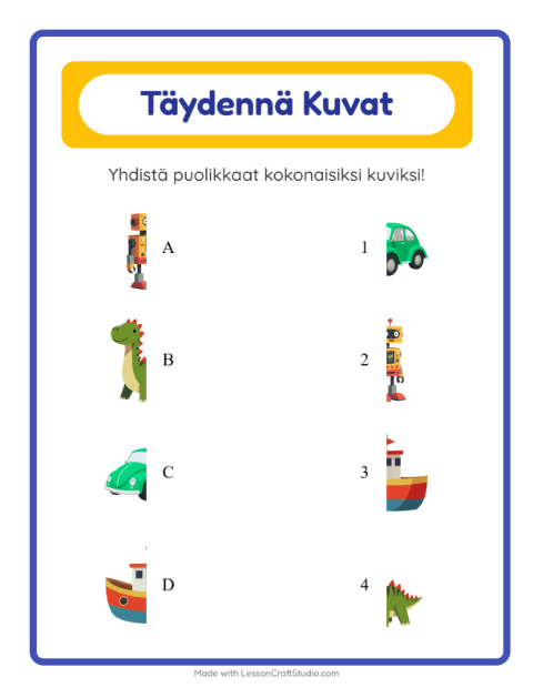 Yhdistä varjot – Lelut